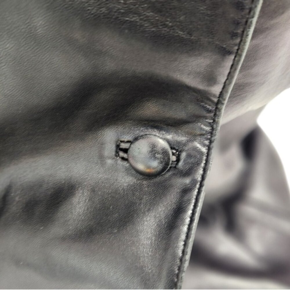 Alaska Vintage Button-Down Leather Jacket Size Sm… - image 6